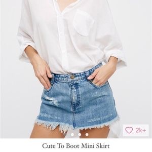 Free People Skirt Cute to Boot